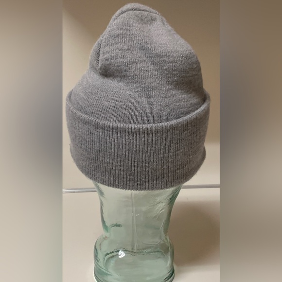 Adult Unisex Light Heather Grey CARHARTT Watch Cap Cuffed Acrylic Beanie Hat - Picture 10 of 11
